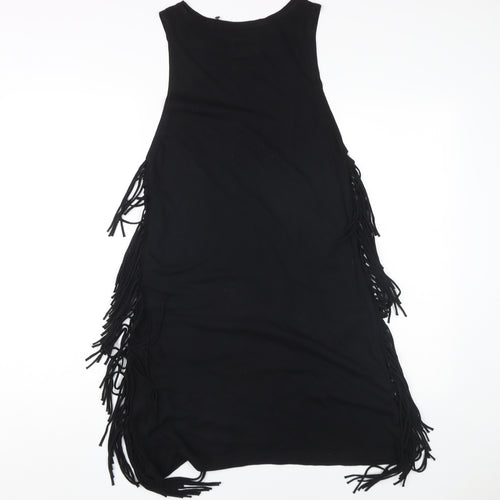 Superdry Women's Black Fringe Festival Tank Dress XS
