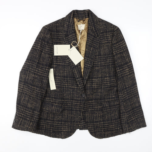Jigsaw Women's Brown Wool Blazer, Size 16, Lined