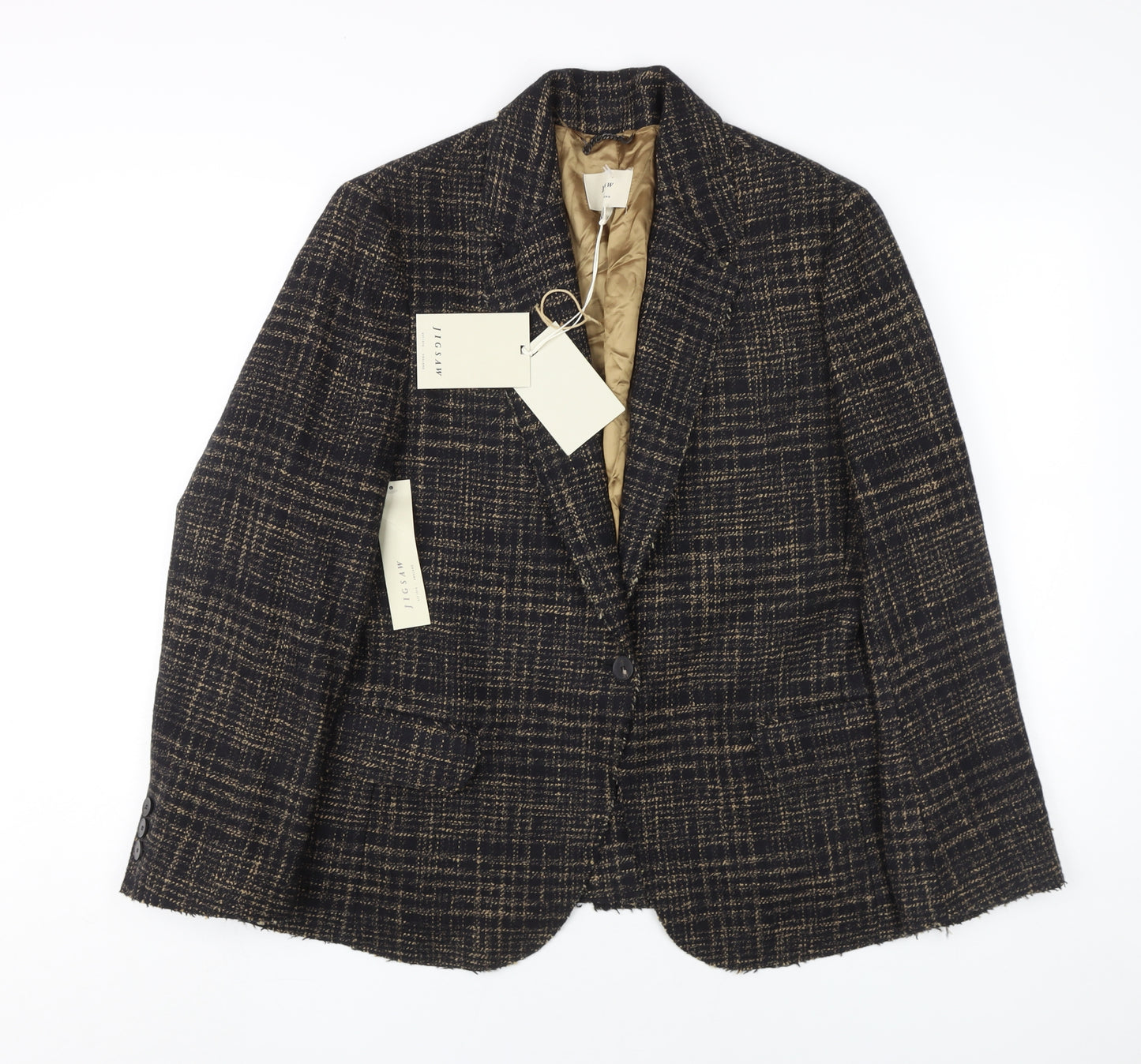 Jigsaw Women's Brown Wool Blazer, Size 16, Lined
