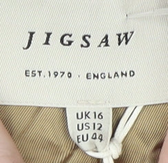 Jigsaw Women's Brown Wool Blazer, Size 16, Lined