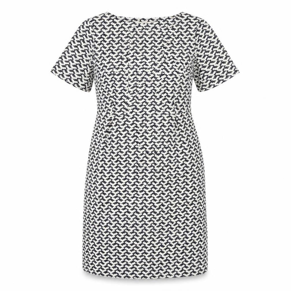 Front view of White Stuff Women's Geometric Shift Dress, size 12