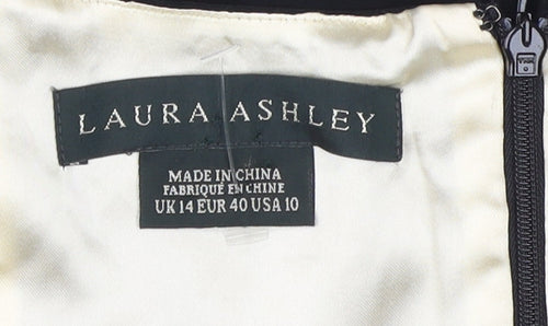 Laura Ashley Women's Black Sleeveless Blouse, Size 14