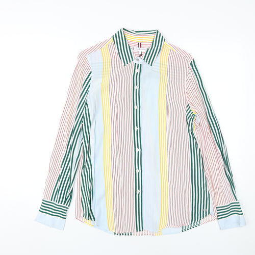 Tommy Hilfiger Women's Multicoloured Striped Button-Up, Size 6