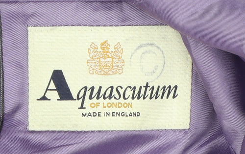 Aquascutum Men's Grey Striped Wool Blazer 38R