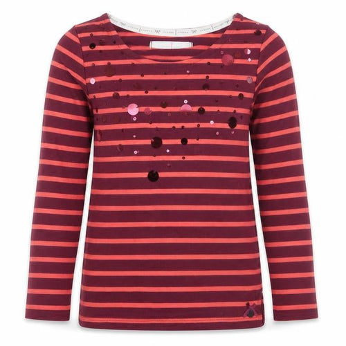 Jasper Conran Girls Multicoloured Striped Sequin T-Shirt 5-6 Yrs