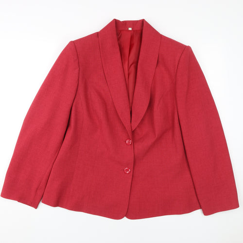 Honor Millburn Women's Red Blazer Size 18 Classic Button
