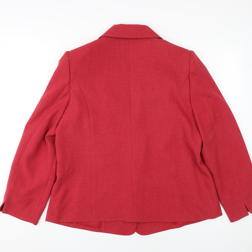 Honor Millburn Women's Red Blazer Size 18 Classic Button