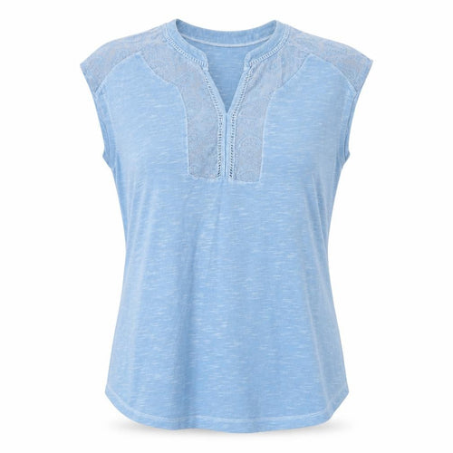 Laura Ashley Women’s Blue Sleeveless Blouse, Size 8