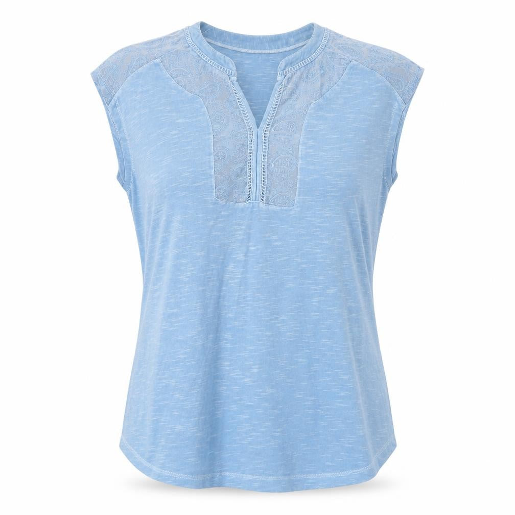 Laura Ashley Women’s Blue Sleeveless Blouse, Size 8