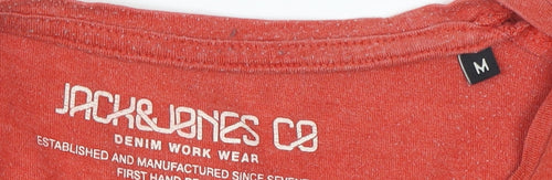 Jack & Jones Men's Red Graphic Medium T-Shirt