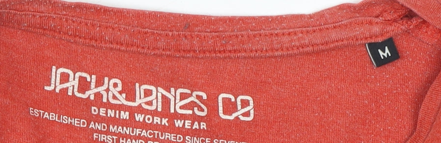 Jack & Jones Men's Red Graphic Medium T-Shirt
