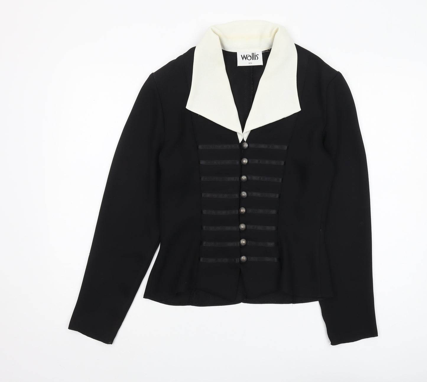 Wallis Women's Black Collared Blouse Size 10