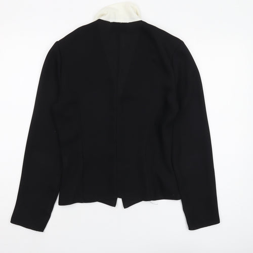 Wallis Women's Black Collared Blouse Size 10