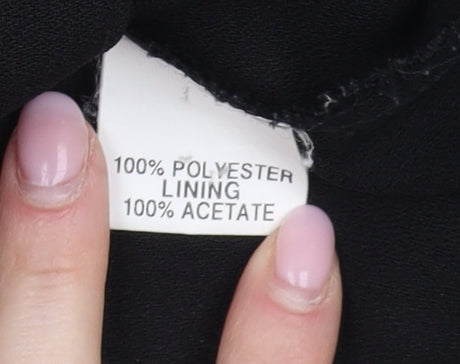 Wallis Women's Black Collared Blouse Size 10