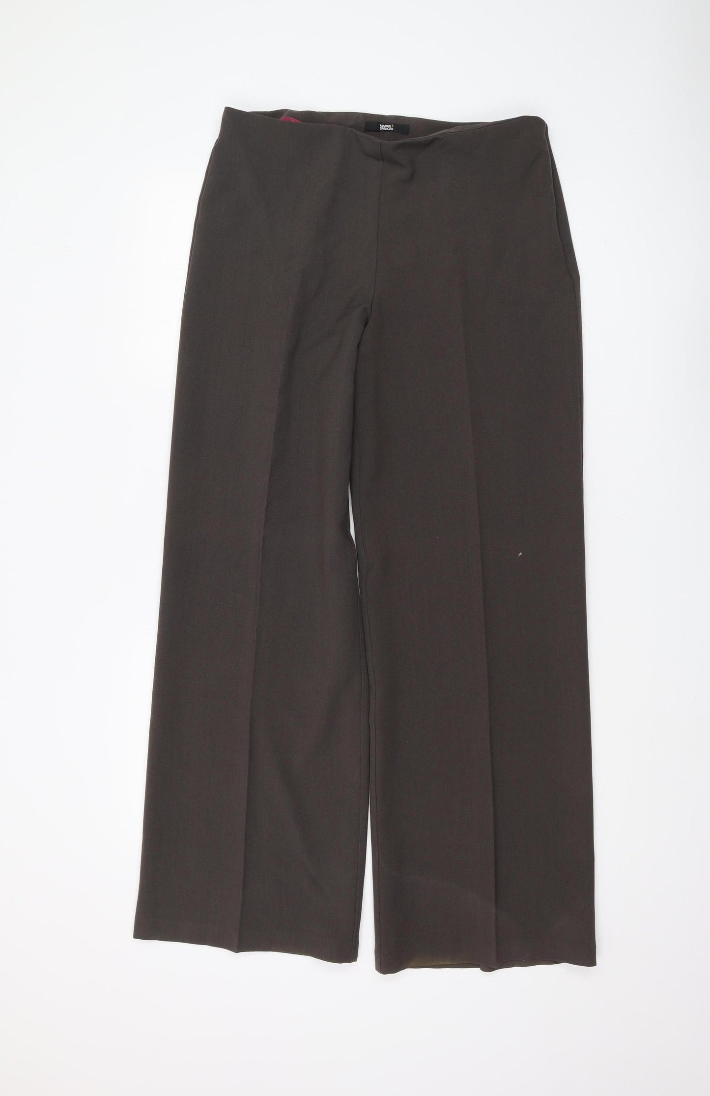 Marks and Spencer Women's Brown Wide-Leg Trousers
