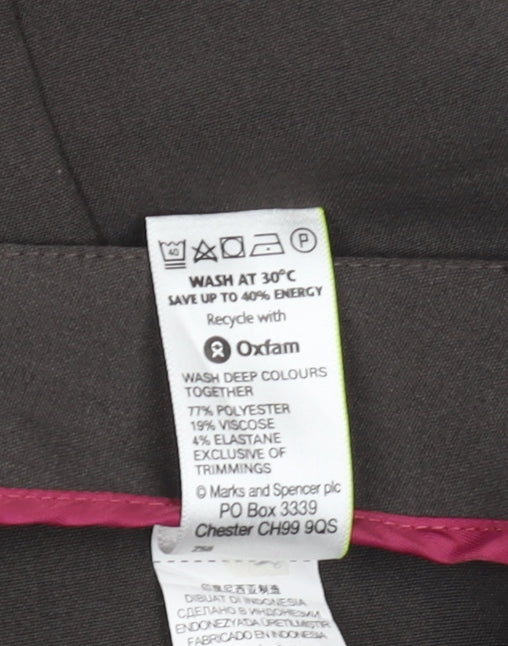 Marks and Spencer Women's Brown Wide-Leg Trousers