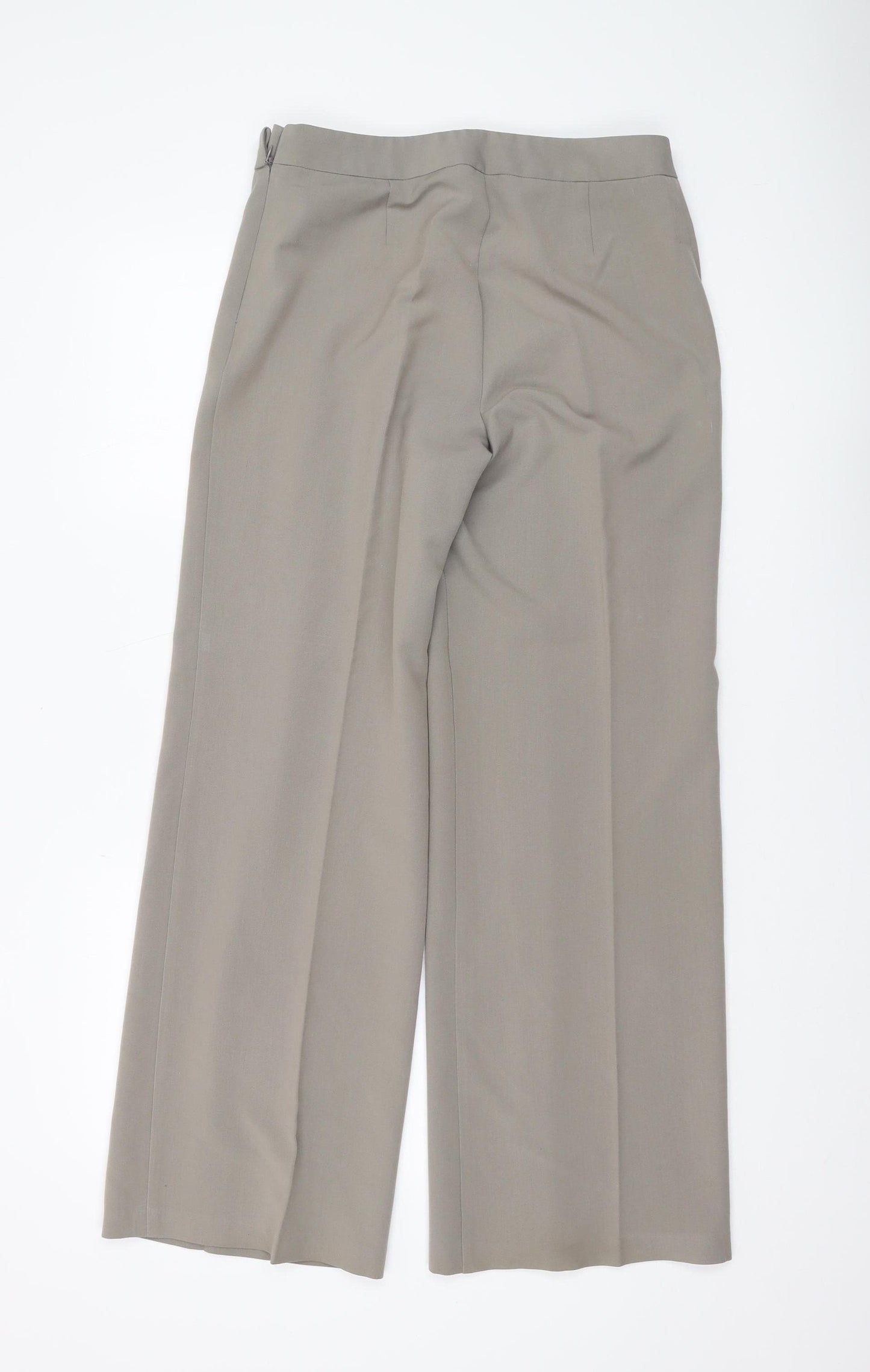 Marks and Spencer Women Beige Wide-Leg Trousers Size 10