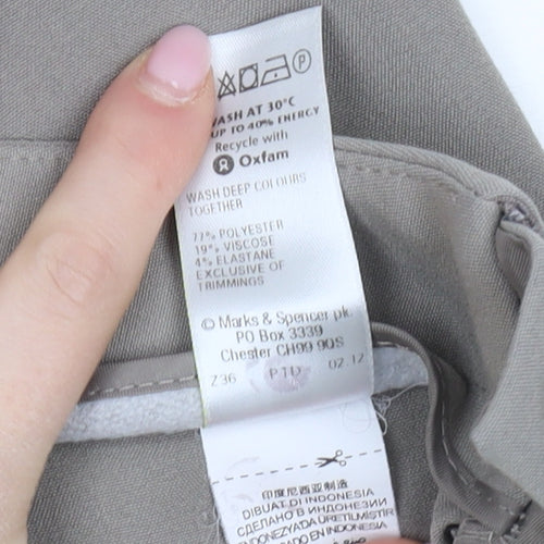 Marks and Spencer Women Beige Wide-Leg Trousers Size 10