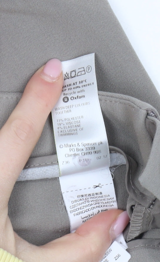 Marks and Spencer Women Beige Wide-Leg Trousers Size 10