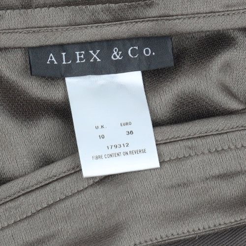 Alex & Co. Women's Brown Wide-Leg Trousers Size 10