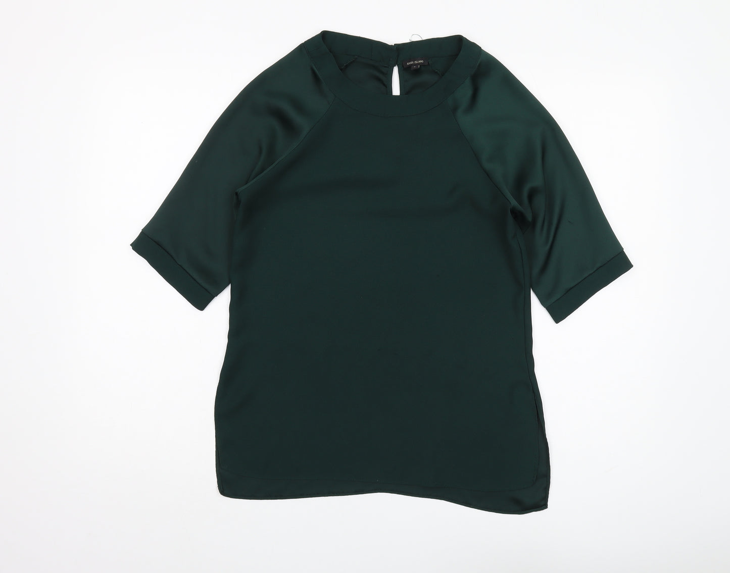 River Island Women's Green Blouse Size 6 Basic Style