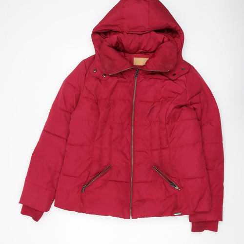 Marks and Spencer Women's Red Puffer Jacket, L