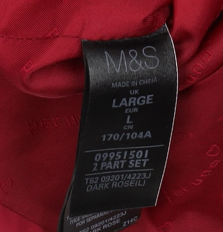 Marks and Spencer Women's Red Puffer Jacket, L