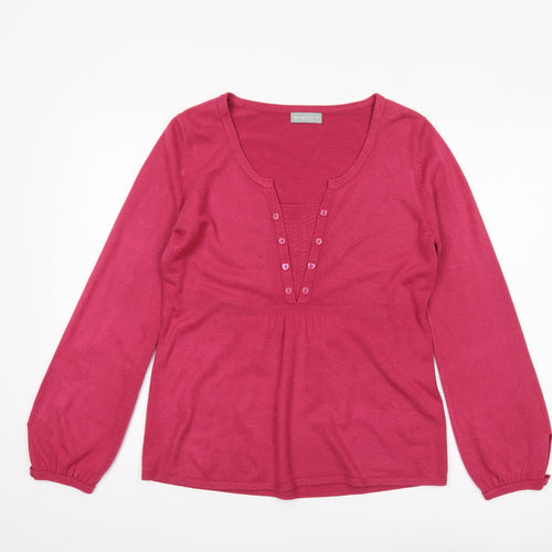 Per Una Women’s Pink Henley Jumper, Size 14