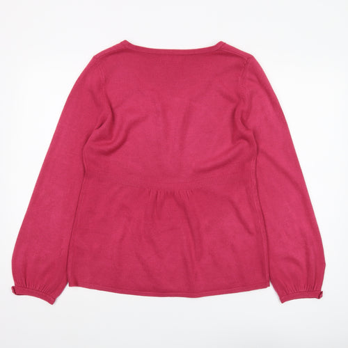 Per Una Women’s Pink Henley Jumper, Size 14