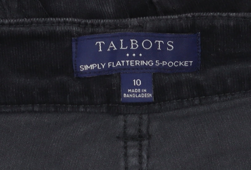 Talbots Women’s Black Corduroy Trousers Size 10