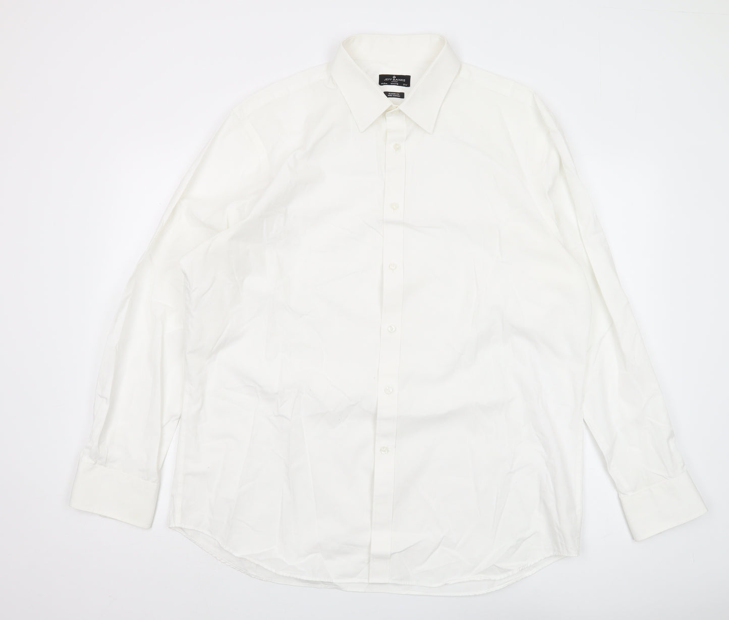 Jeff Banks Men's White Classic Fit Shirt 17.5