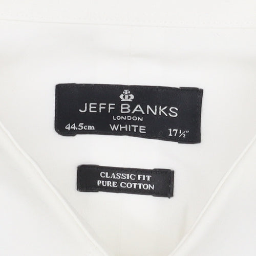 Jeff Banks Men's White Classic Fit Shirt 17.5