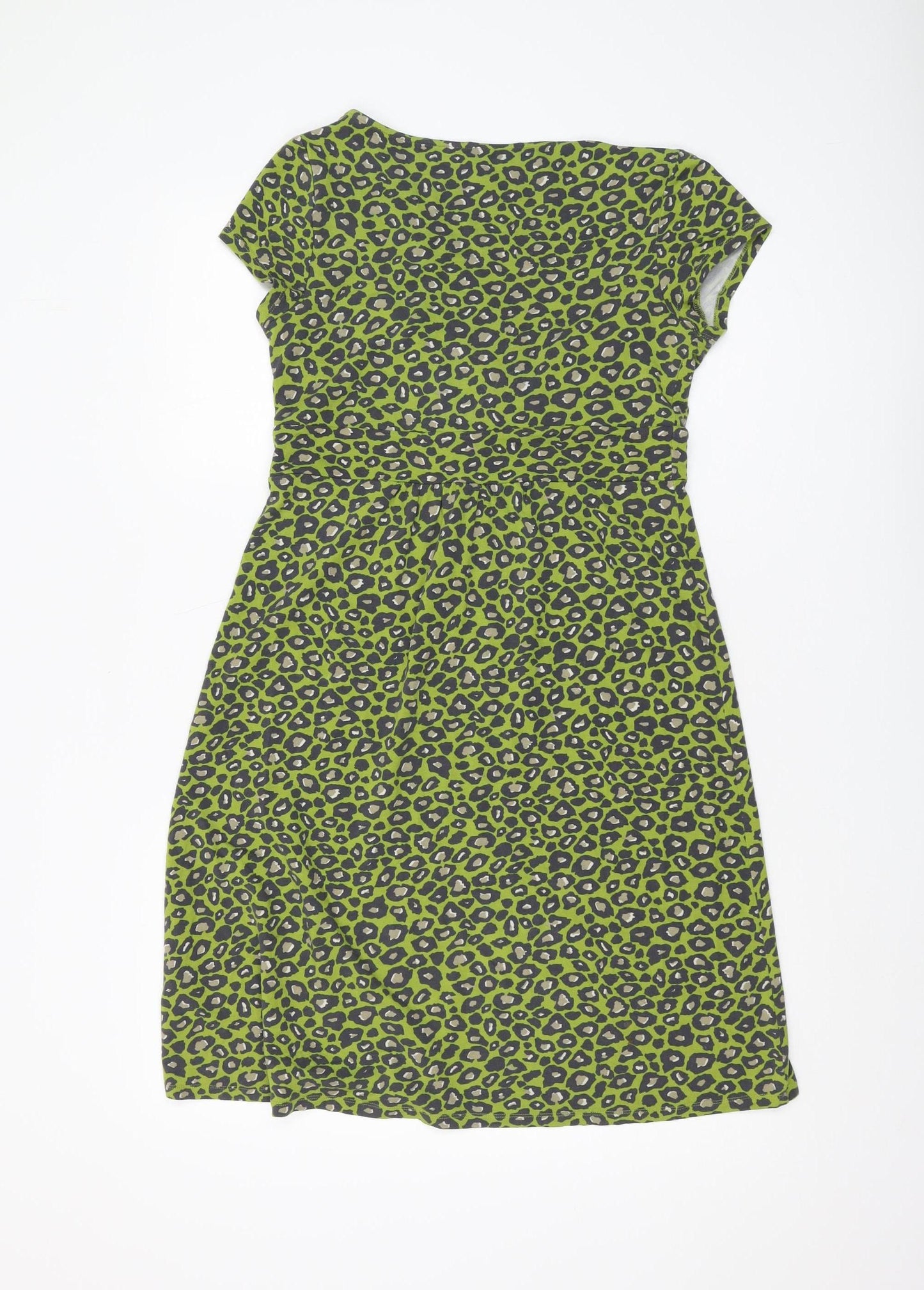 Boden Women's Green Animal Print Wrap Dress Size 12