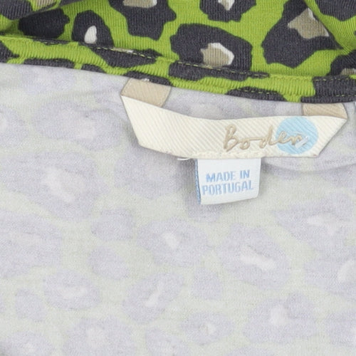Boden Women's Green Animal Print Wrap Dress Size 12