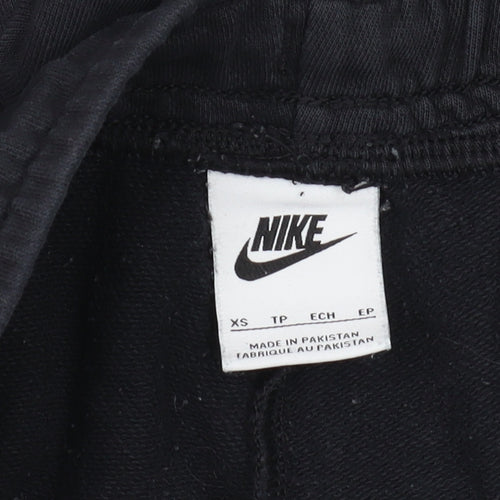 Nike Men's Black XS Jogger Trousers, Fleece, Logo Accent