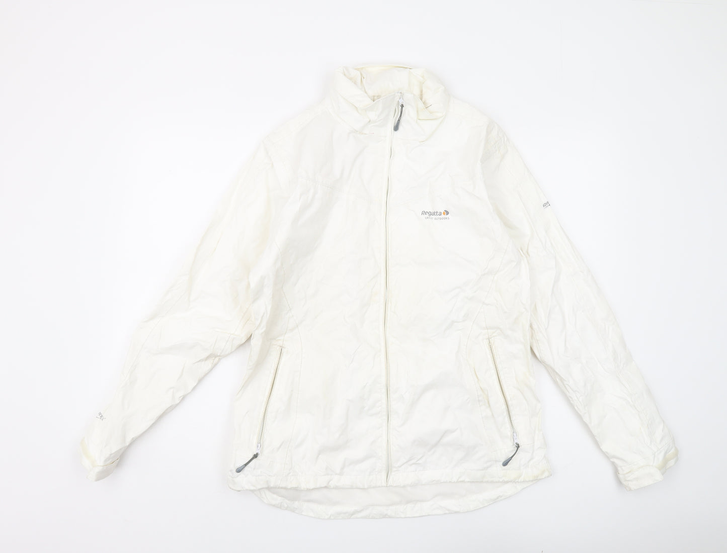 Regatta Women's White Rain Coat Jacket Size 14 Waterproof