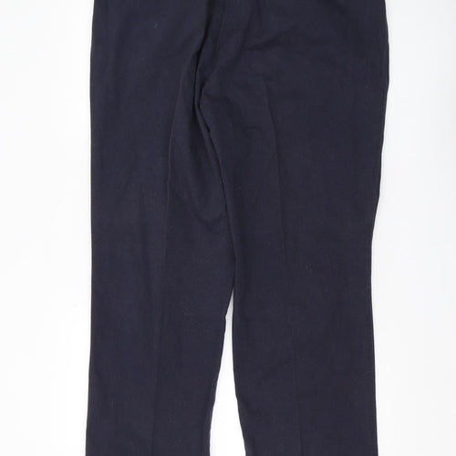 Cotton Traders Men's Navy Dress Trousers, Size 40, Classic Fit