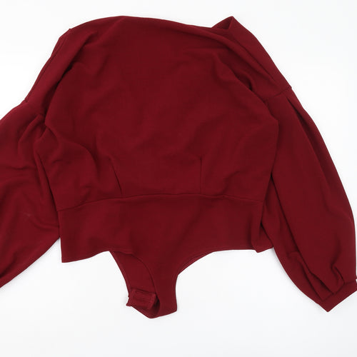 I SAW IT FIRST Red Long Sleeve Bodysuit Size 22