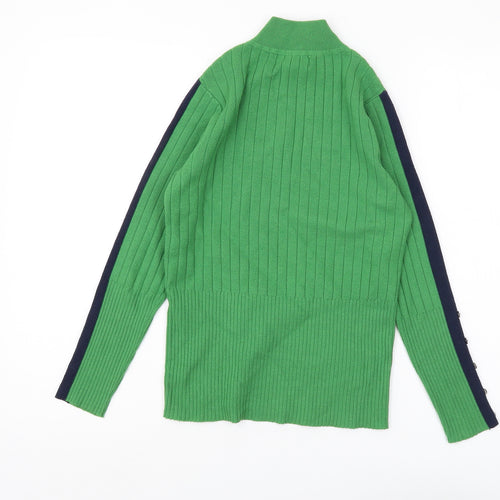 Marks and Spencer Women's Green Mock Neck Pullover Jumper