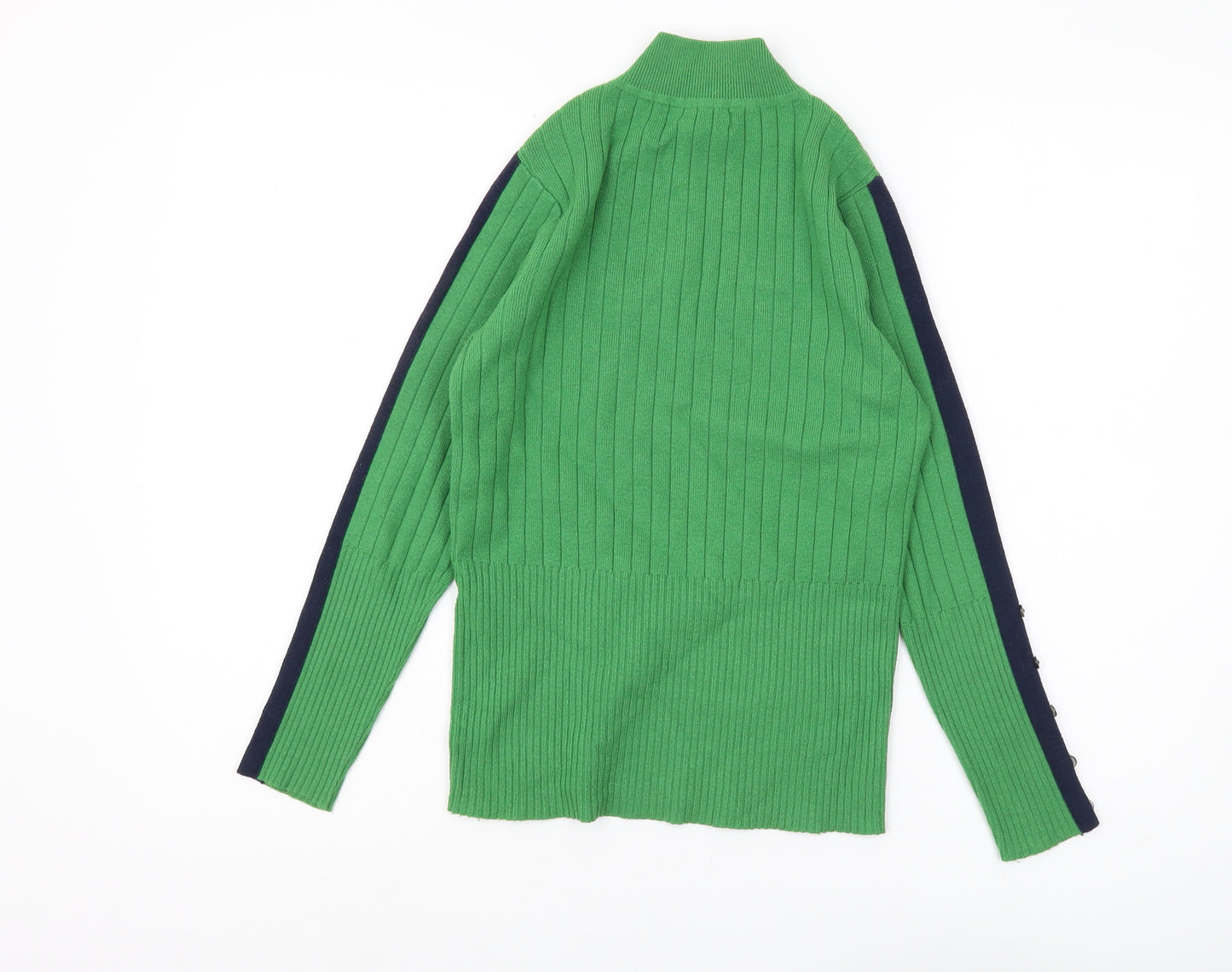 Marks and Spencer Women's Green Mock Neck Pullover Jumper