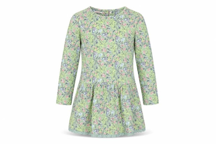 FatFace Girls Green Floral Cotton Dress 6-7 Years
