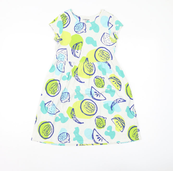 Lands' End Girls' Multicoloured A-Line Dress 8-9Yrs