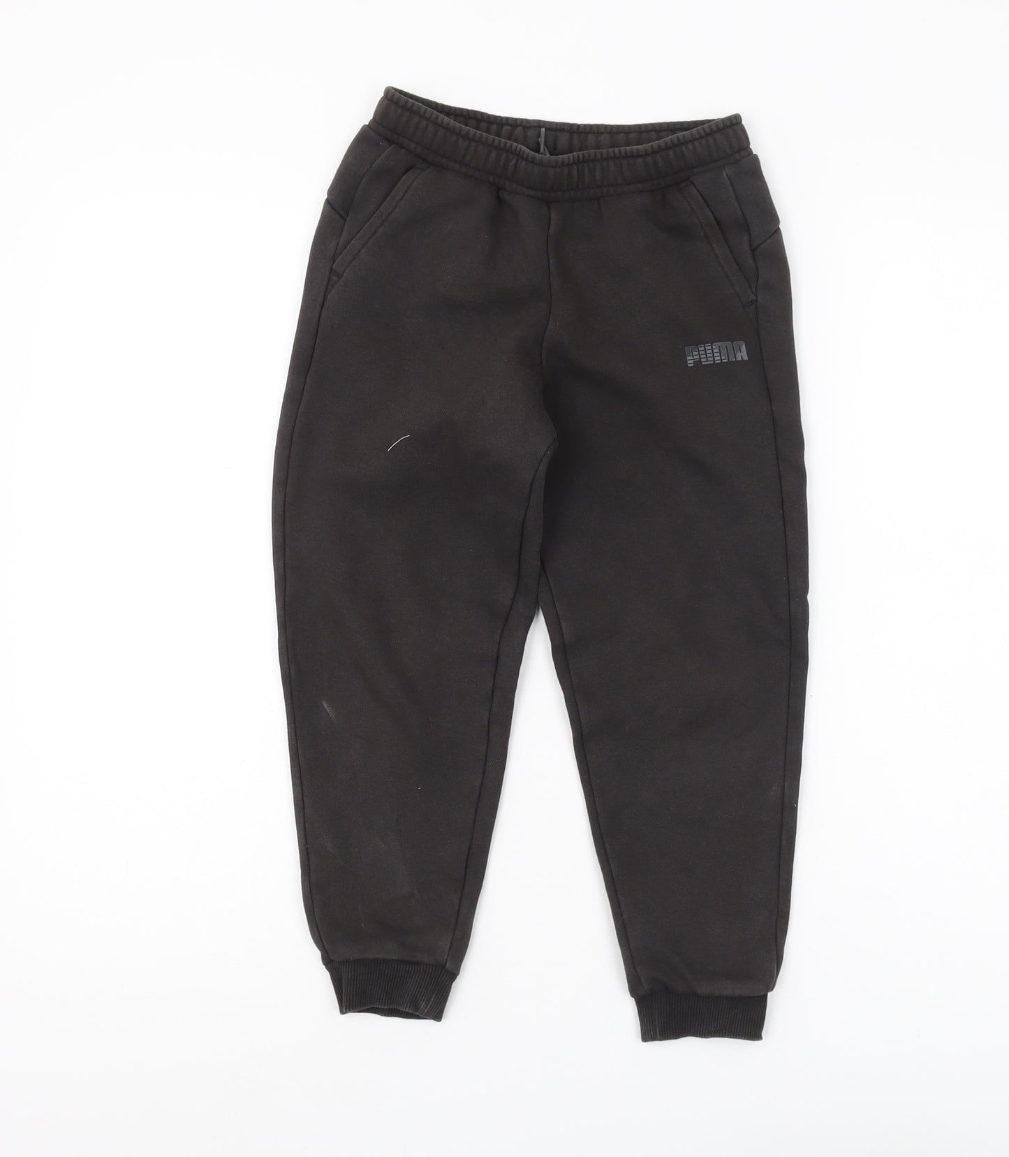 Puma Boys Black Jogger Trousers Size 7-8 Years