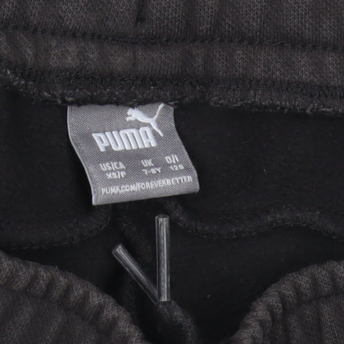 Puma Boys Black Jogger Trousers Size 7-8 Years