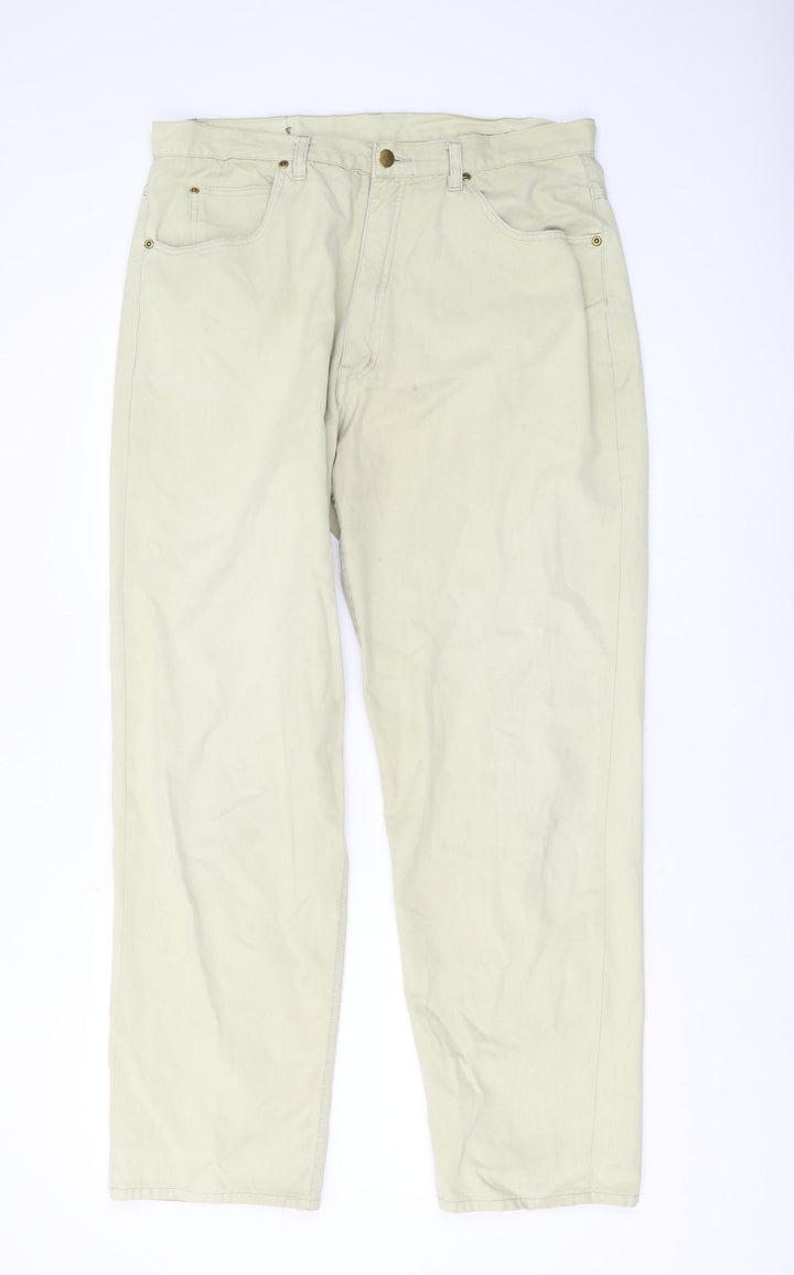 Casual Club Men's Beige Straight Jeans Size 36