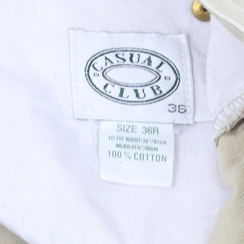 Casual Club Men's Beige Straight Jeans Size 36