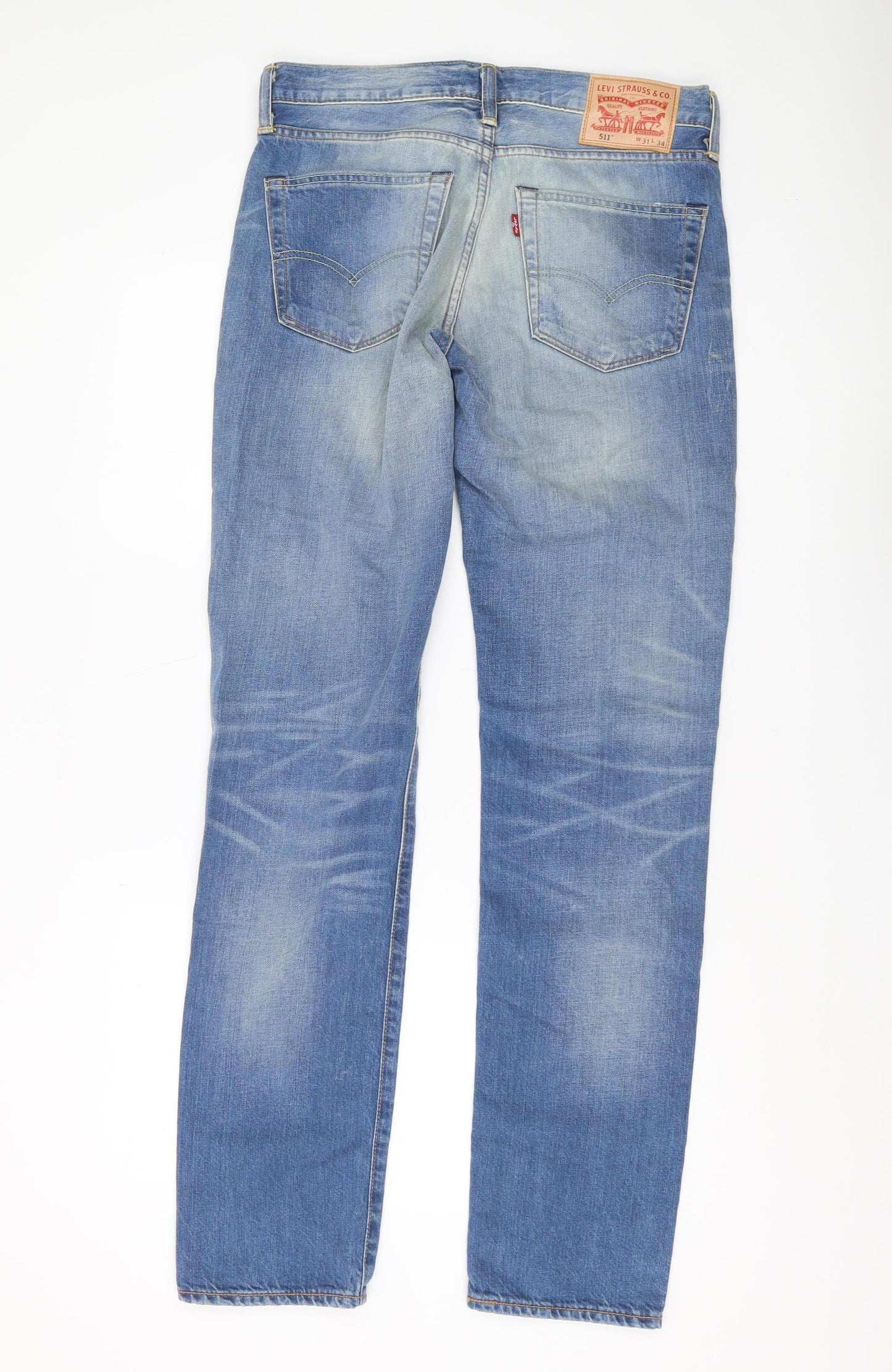 Levi Strauss Slim Blue Denim Jeans 31W 34L