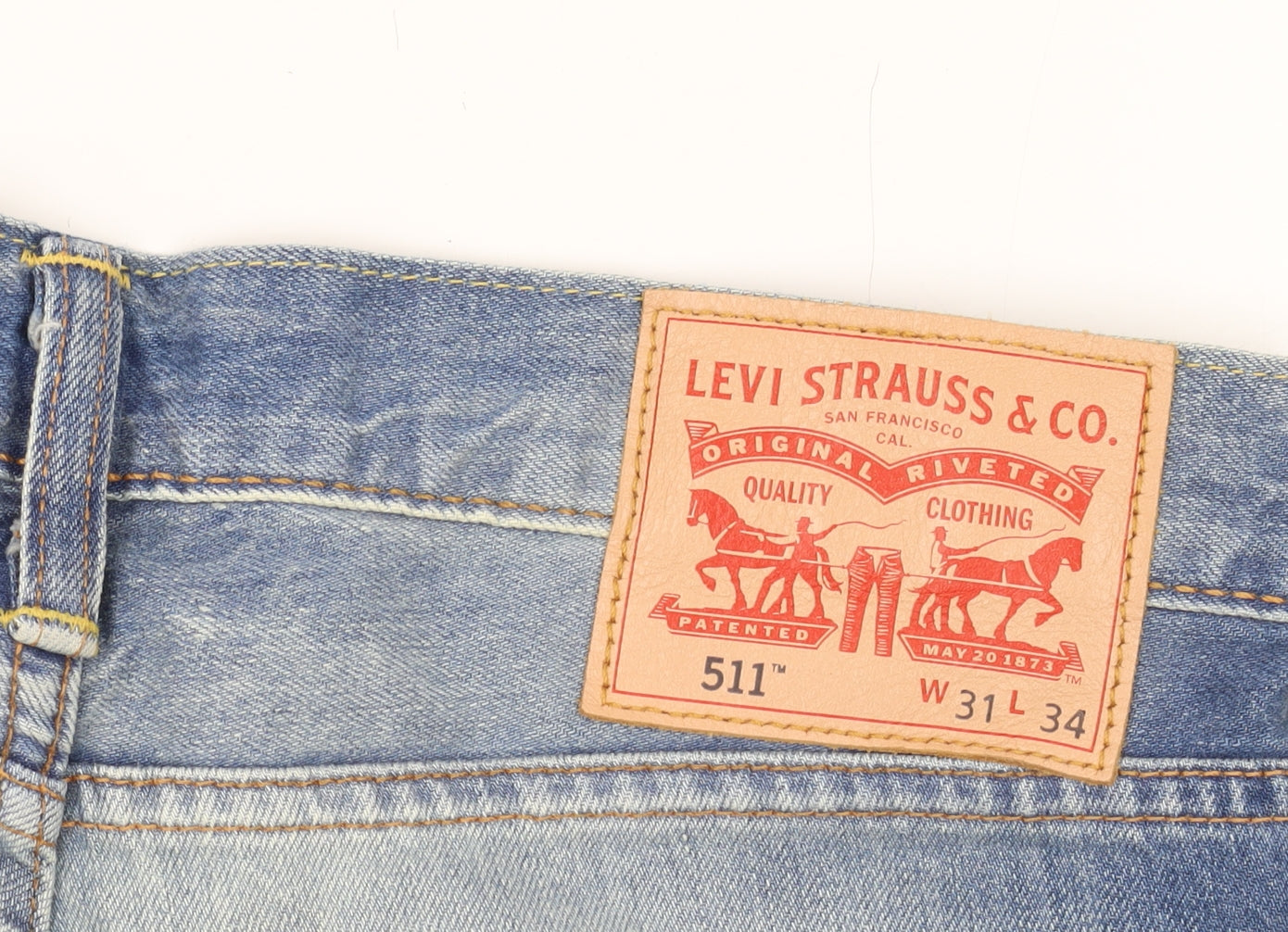 Levi Strauss Slim Blue Denim Jeans 31W 34L