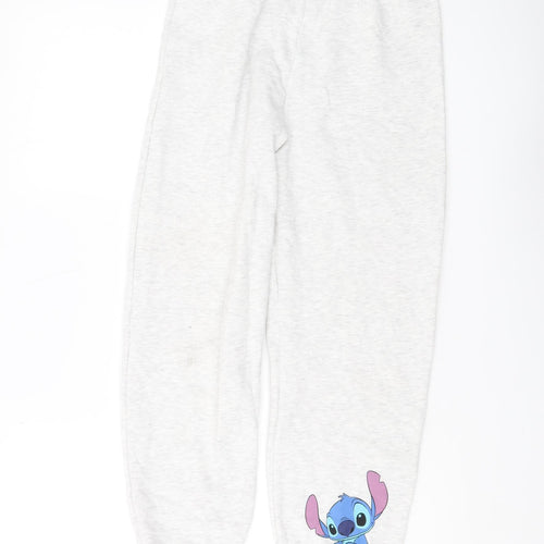 George Girls White Jogger Trousers 11-12Y Stitch Design