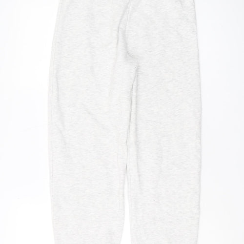 George Girls White Jogger Trousers 11-12Y Stitch Design